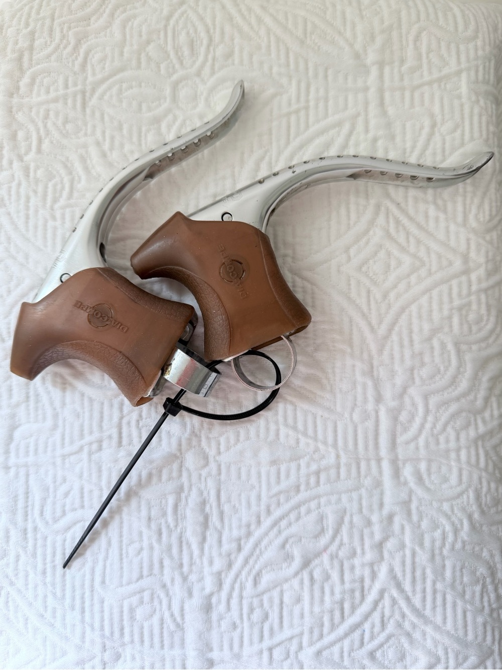 Vintage Shimano Dura-Ace Drilled Brake Levers Dia-Compe Hoods Road Bike Pair